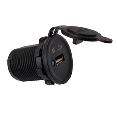 Single 2.1A USB Socket Charger - Blue LED Indicator