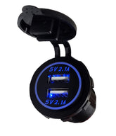 4.2A Dual USB Socket Charger - Backlight LED