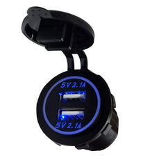 4.2A Dual USB Socket Charger - Backlight LED