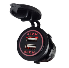 Dual 2.1A USB Socket Charger - Backlight LED
