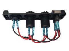 Multi Panel - 12V Power Socket, Voltmeter & Dual USB Charger with ON/OFF Switch