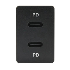 Toyota Revo Dual Type-C PD USB Charger 32x20mm - Blue LED