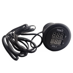 Dual Temperature Gauge & Volt Meter - Blue LED
