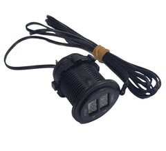 Dual Temperature Gauge & Volt Meter - Blue LED