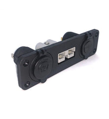 Square Brad Harrison Connector Panel With 12V Cigarette Lighter Socket & Dual USB (1A & 2.1A) Socket