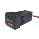 Toyota QC3 USB + Type-C Charger (22mm X 22mm) - Blue LED