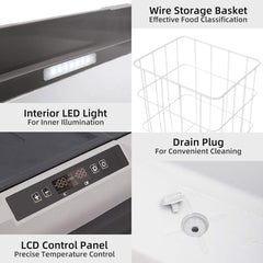 Alpicool TW95 Double Door Fridge-Freezer 12V/220V