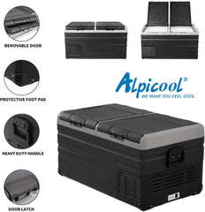 Alpicool TW95 Double Door Fridge-Freezer 12V/220V