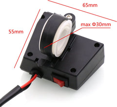 Motorcycle 3.1A USB Charger & Voltmeter - Blue LED