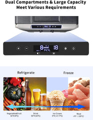 Alpicool TW95 Double Door Fridge-Freezer 12V/220V