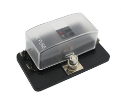 4 Way Blade Fuse Box with LED - Spade Terminal Connection