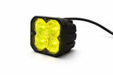 Premium 3 Inch LED Pod Cube Light Yellow PAIR