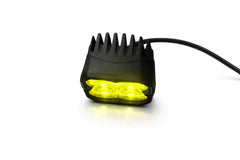 Premium 3 Inch LED Pod Cube Light Yellow PAIR