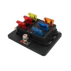 6 Way Blade Fuse Box with LED - Spade Terminal Connection - the4x4store.co.za