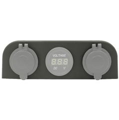 2 Hole Console Black Plastic