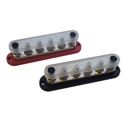 Positive 300A M10 6 Gang Distribution Bar (48V DC/300V AC)