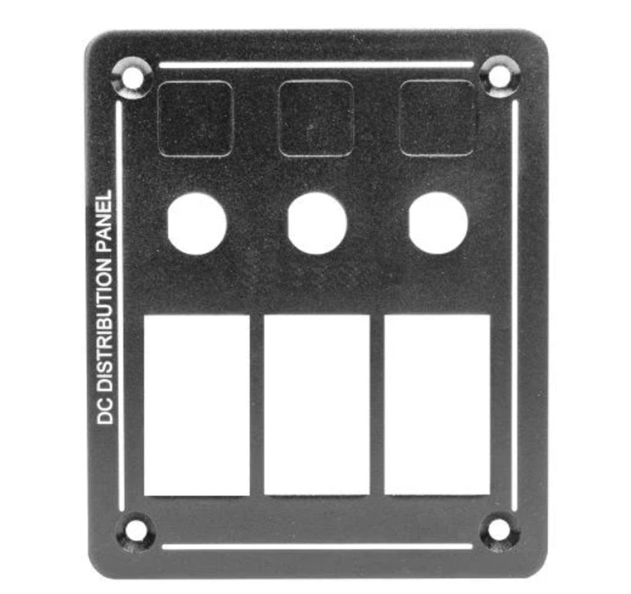 3 Rocker and 3 Circuit Breaker Panel Blank