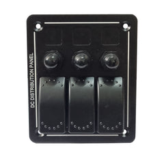 3 Gang Switch Panel with Circuit Breakers