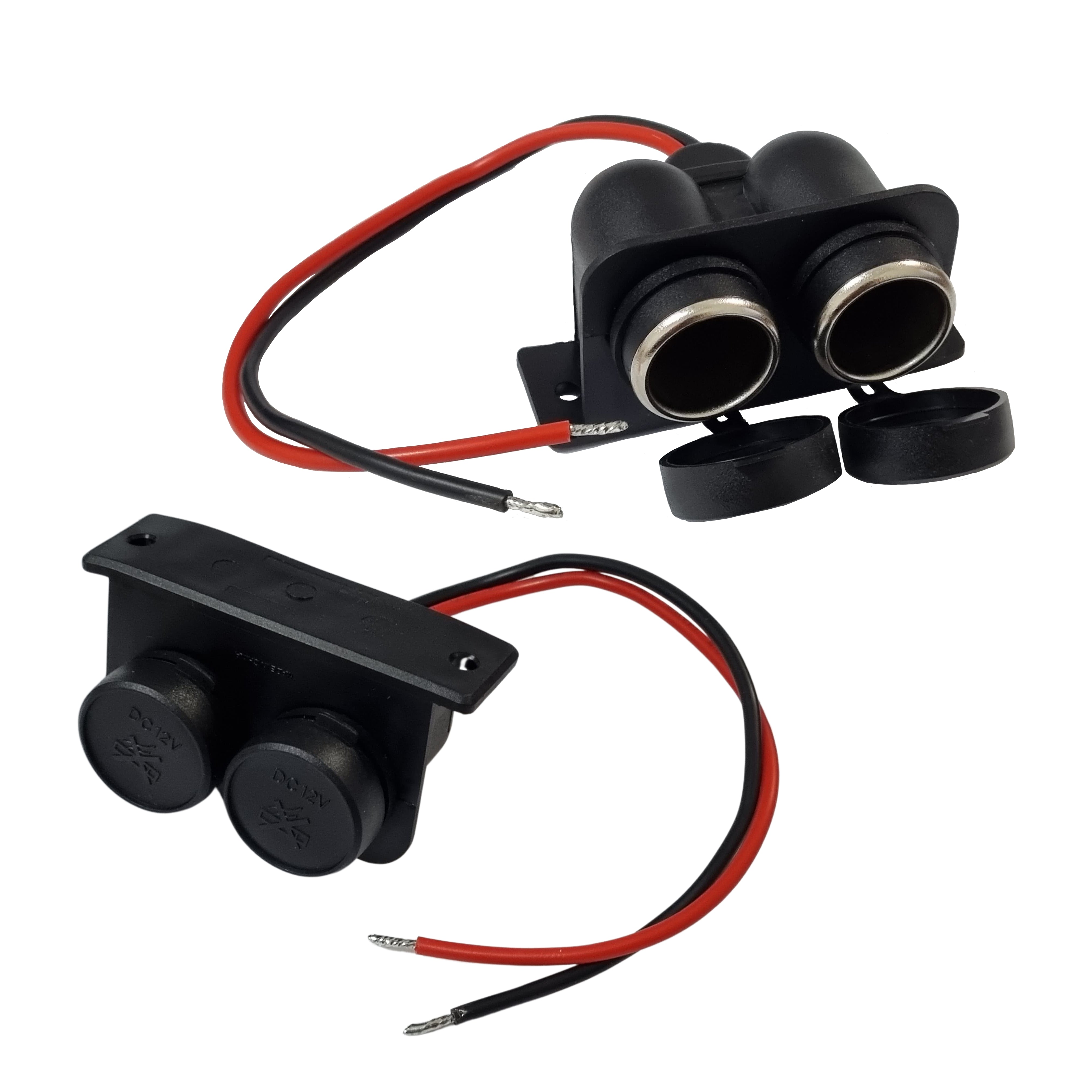 Dual Power Socket Cigarette Lighter Socket Splitter