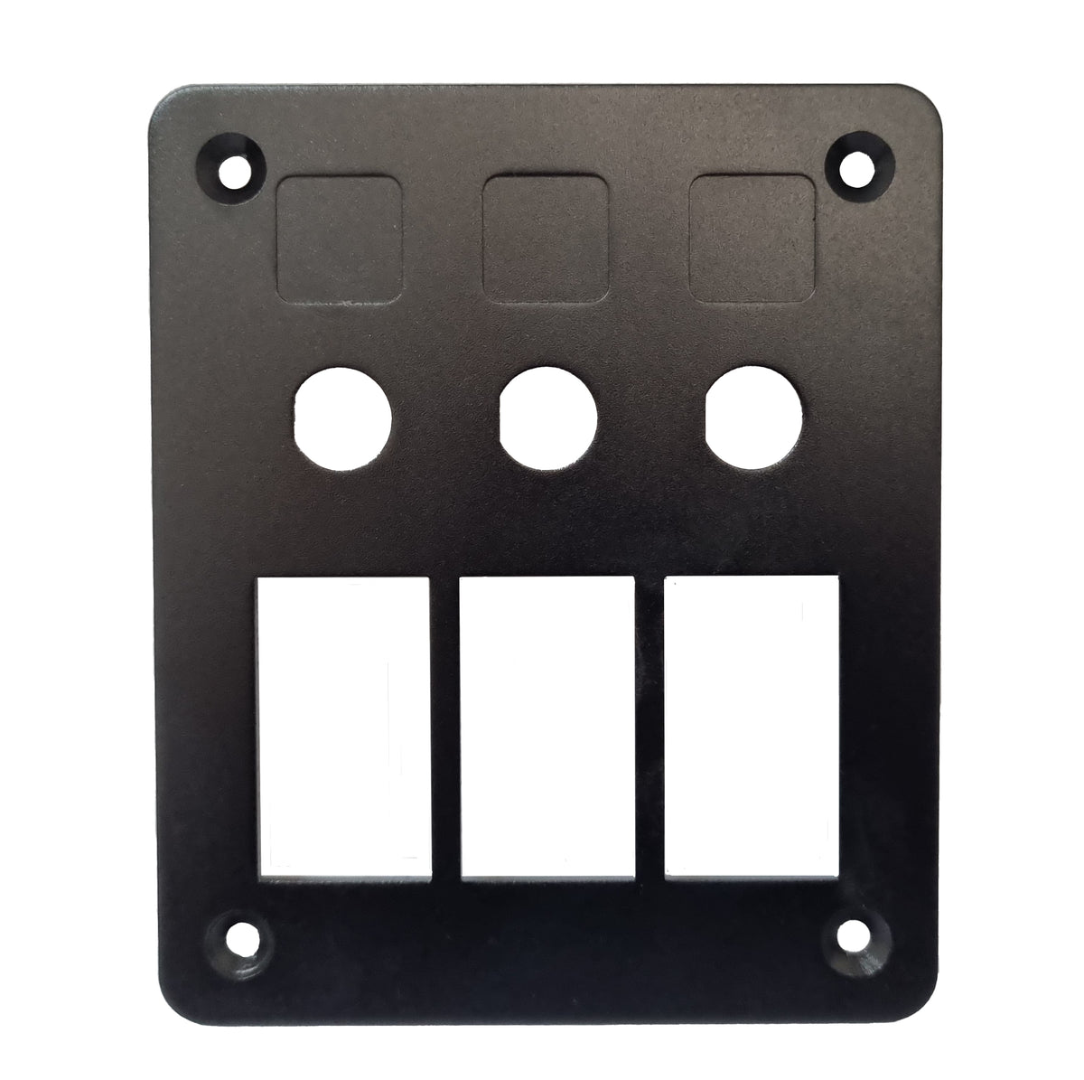 3 Rocker and 3 Circuit Breaker Panel Blank