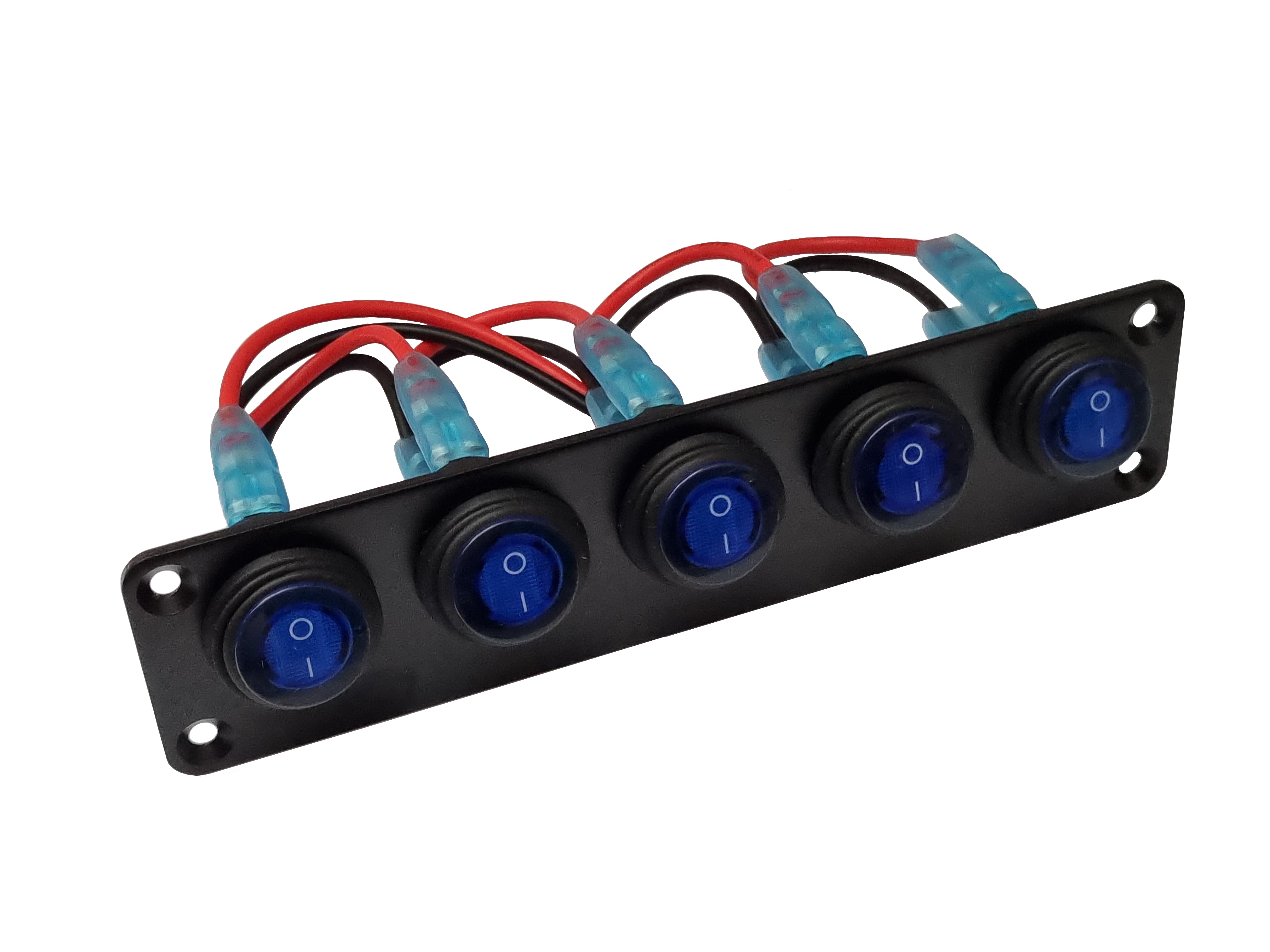 5 Gang Small Waterproof Rocker Switch Panel