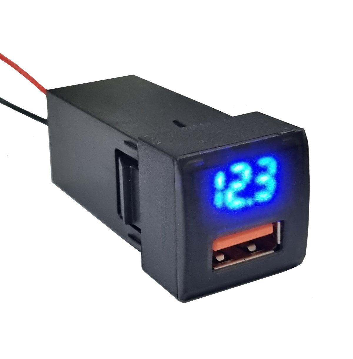 Toyota QC3 Charger + Volt Meter  (22mm X 22mm) - Blue LED