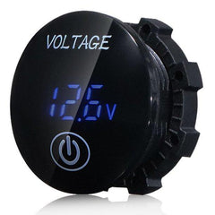 Voltmeter Waterproof  on off switch- Blue LED - the4x4store.co.za