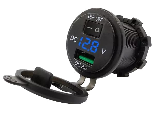 Qc 3.0 Usb Charger With Switch Built In Voltmeter