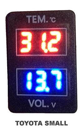 Toyota 32*20mm  Voltmeter and Temperature meter in LED display - the4x4store.co.za