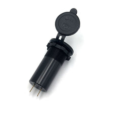 100W TYPE-C PD USB + 36W QC3.0 USB Round Socket Charger - Blue LED