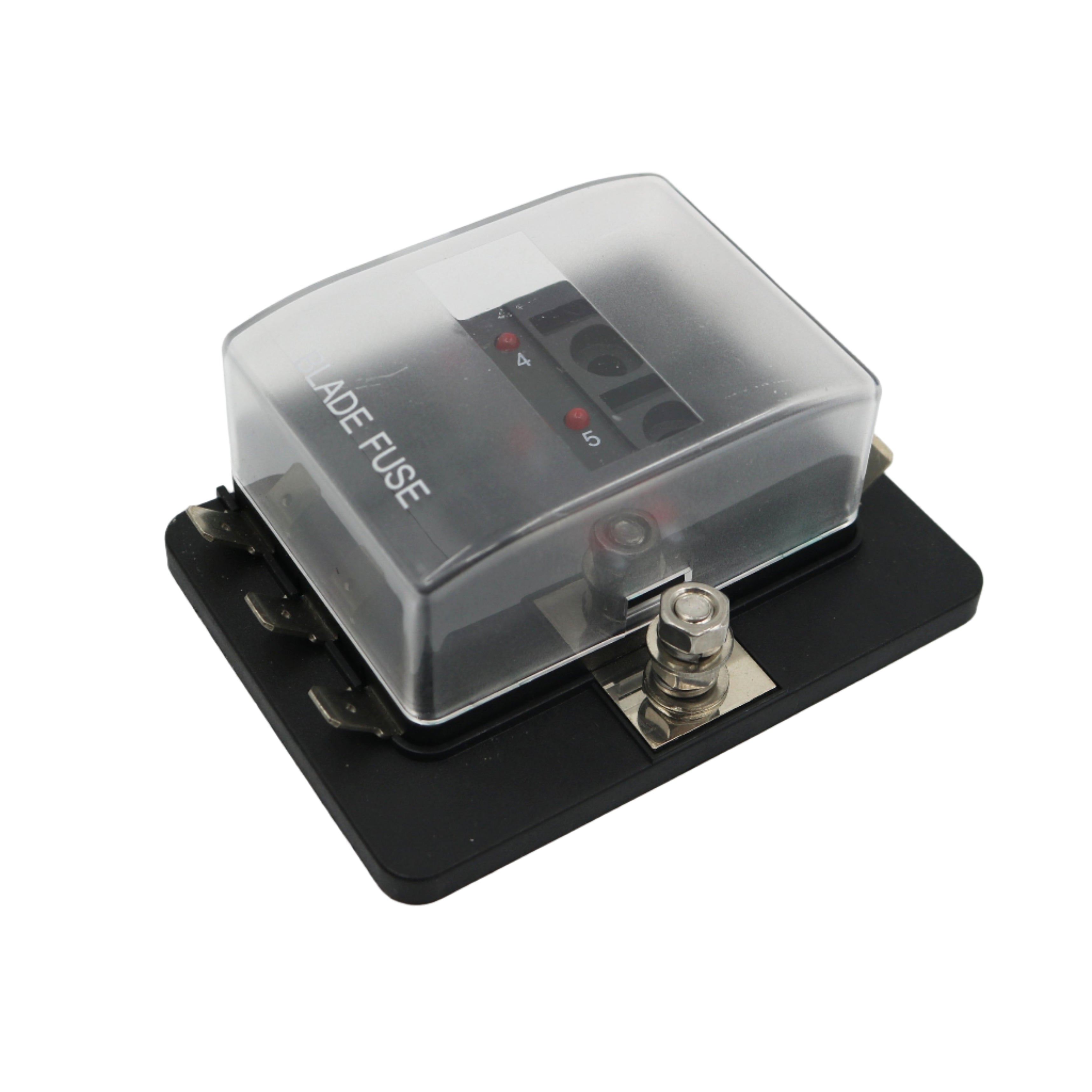 6 Way Blade Fuse Box with LED - Spade Terminal Connection - the4x4store.co.za