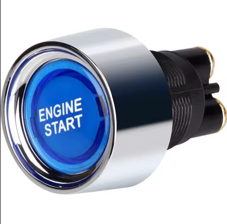 Engine Start Push Button - Red/Blue
