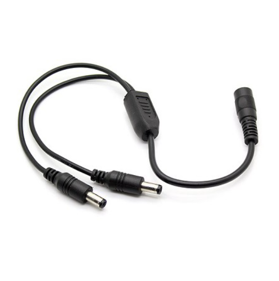 2-Way Splitter - 1 FEMALE DC Plug to 2 MALE DC Plugs