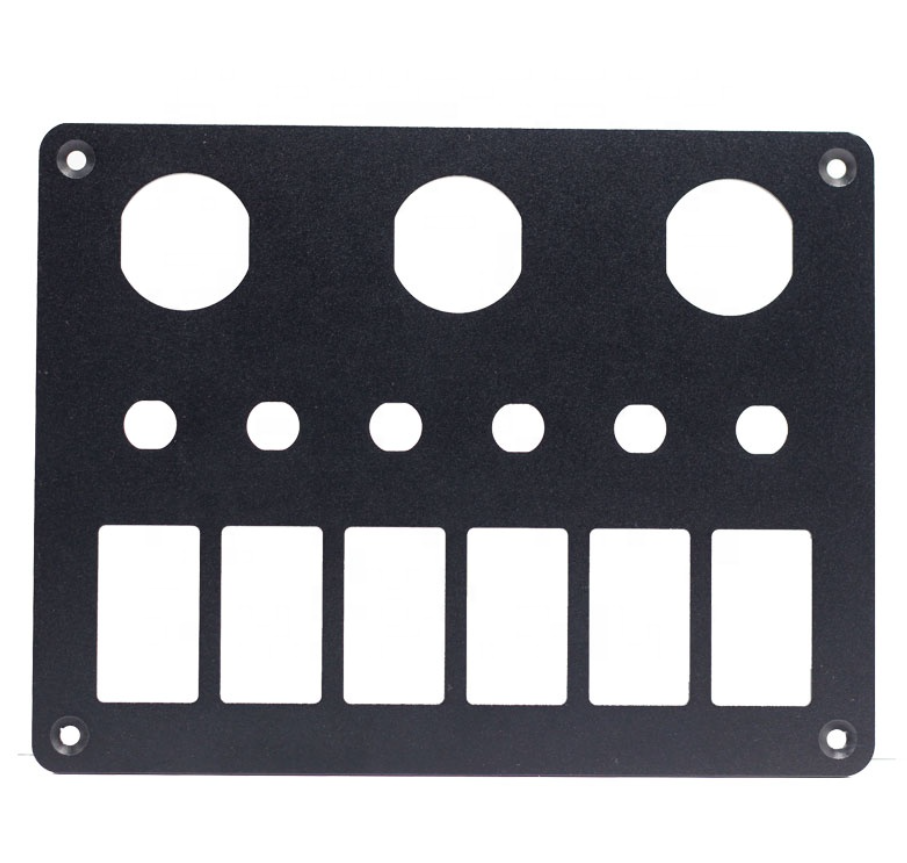 6 Rocker + Circuit Breaker & 3 Round Hole Blank Panel