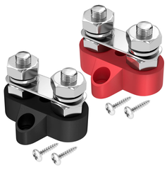 Twin M8 Power Distribution / Bus Bar - Set of 2 (+ & -)