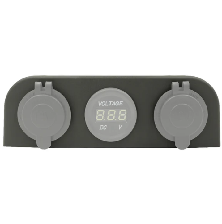 2 Hole Console Black Plastic