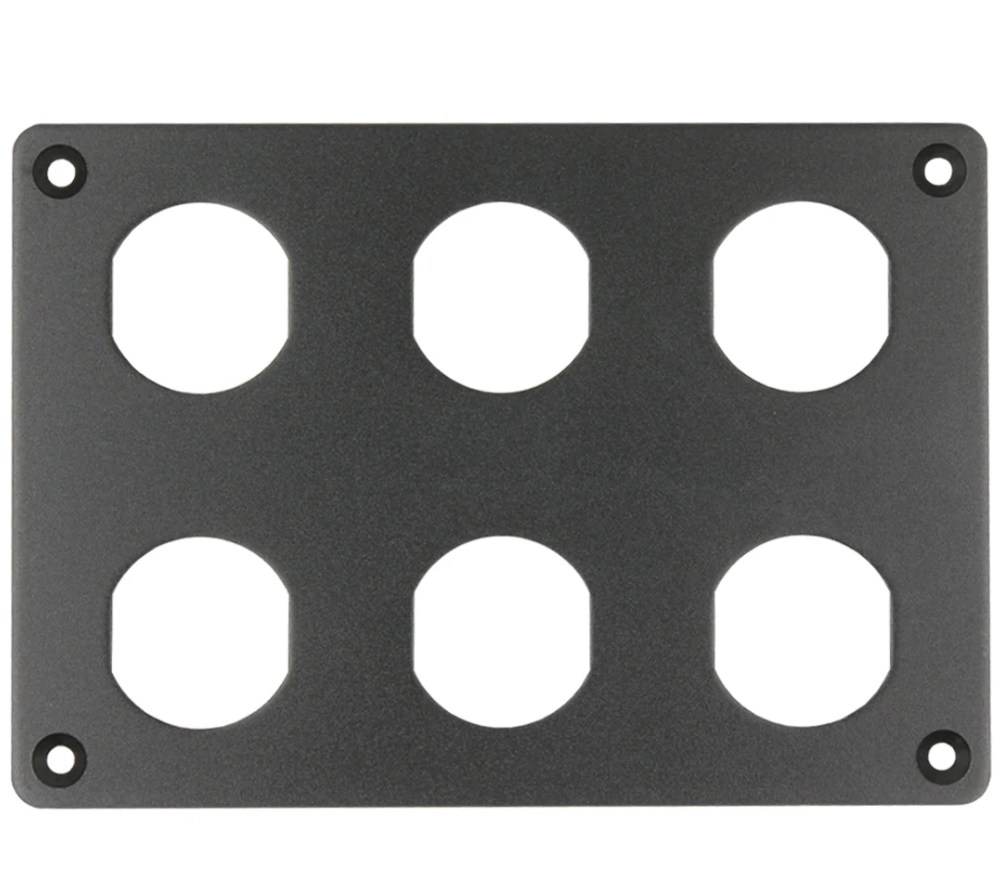 6 Round Hole Aluminium Panel Blank