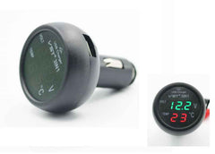 3 in 1 VST-706 Digital LED car Voltmeter Thermometer Auto Car USB Charger 12V/24V Cigarette Lighter