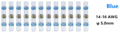 Heat Shrink Solder Sleeve Crimpless Butt Connectors Blue 14-16 AWG - the4x4store.co.za